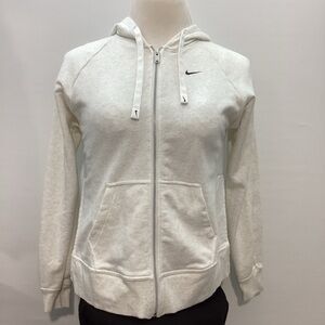 Nike Adri-Fit Cream Athletic Jacket with Hood Full Zip Size XS